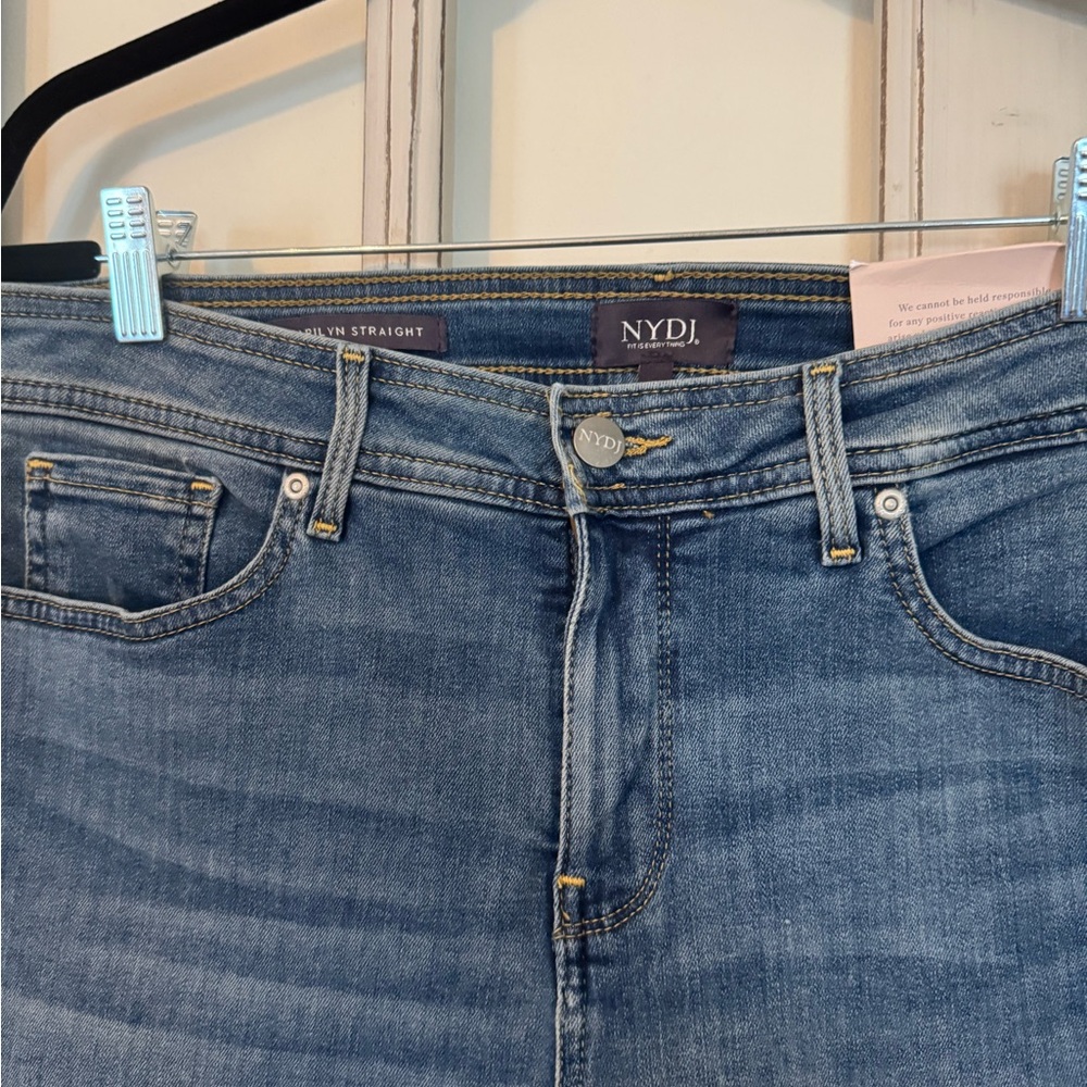NYDJ Straight-Leg Women's Jeans in Medium Blue Wash